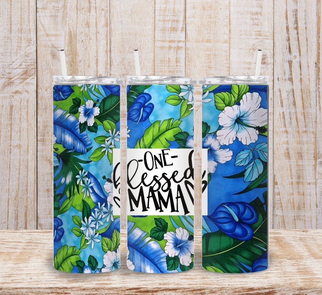 One Blessed Mama Skinny Tumbler, 20oz Skinny Tumbler