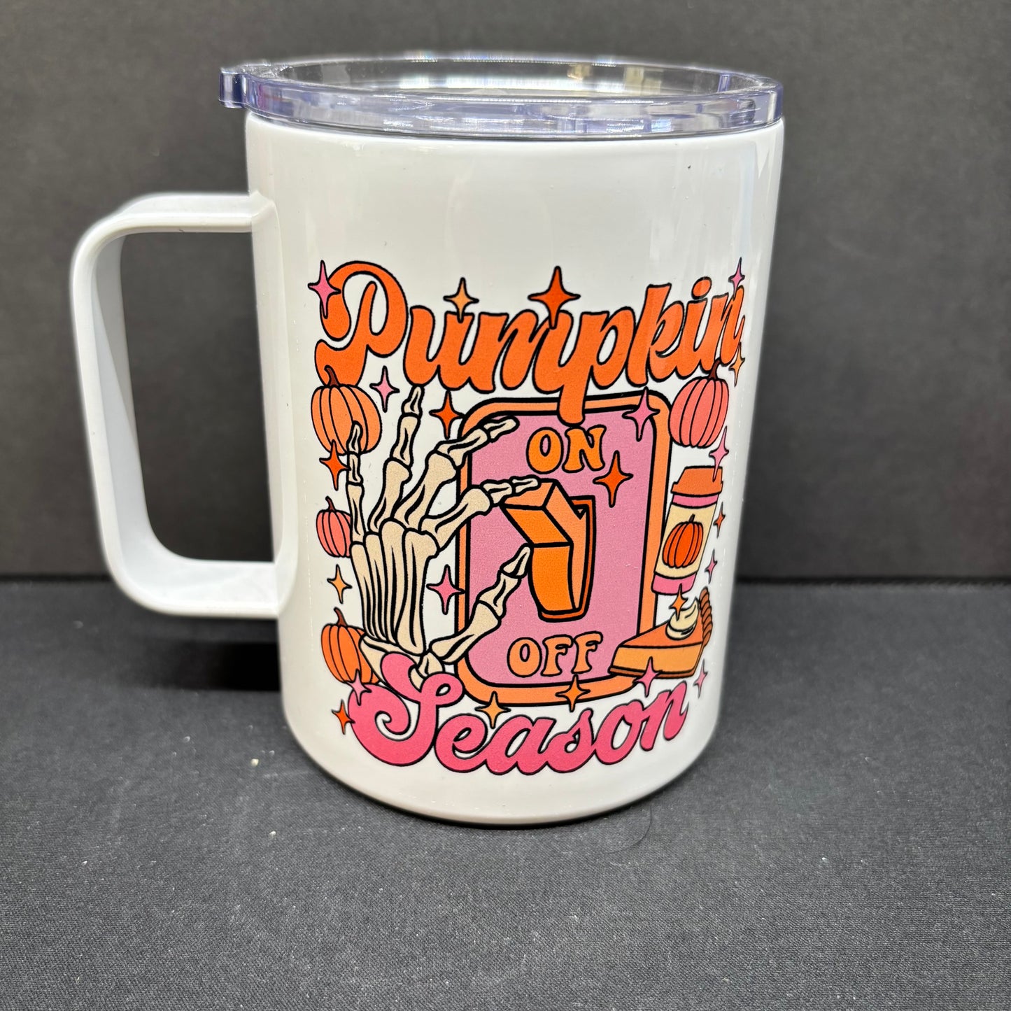 Pumpkin season 11oz mug with lid