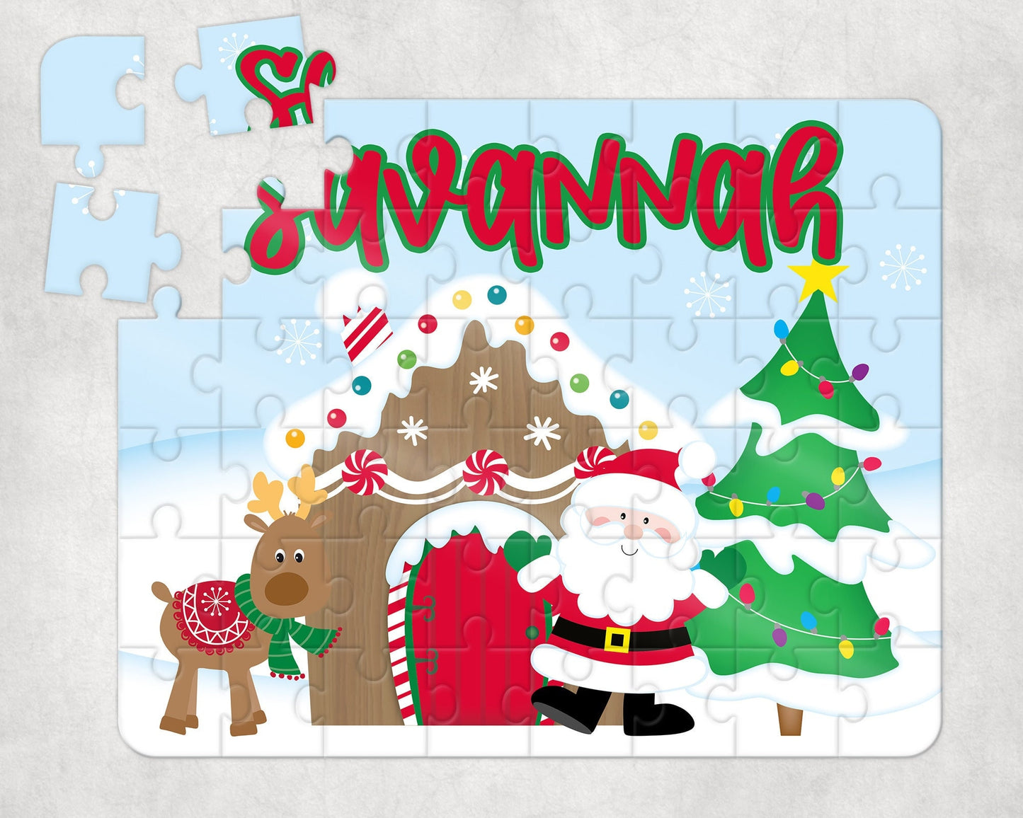 Kids Christmas Puzzle, Puzzle, Christmas puzzle, Custom puzzle,