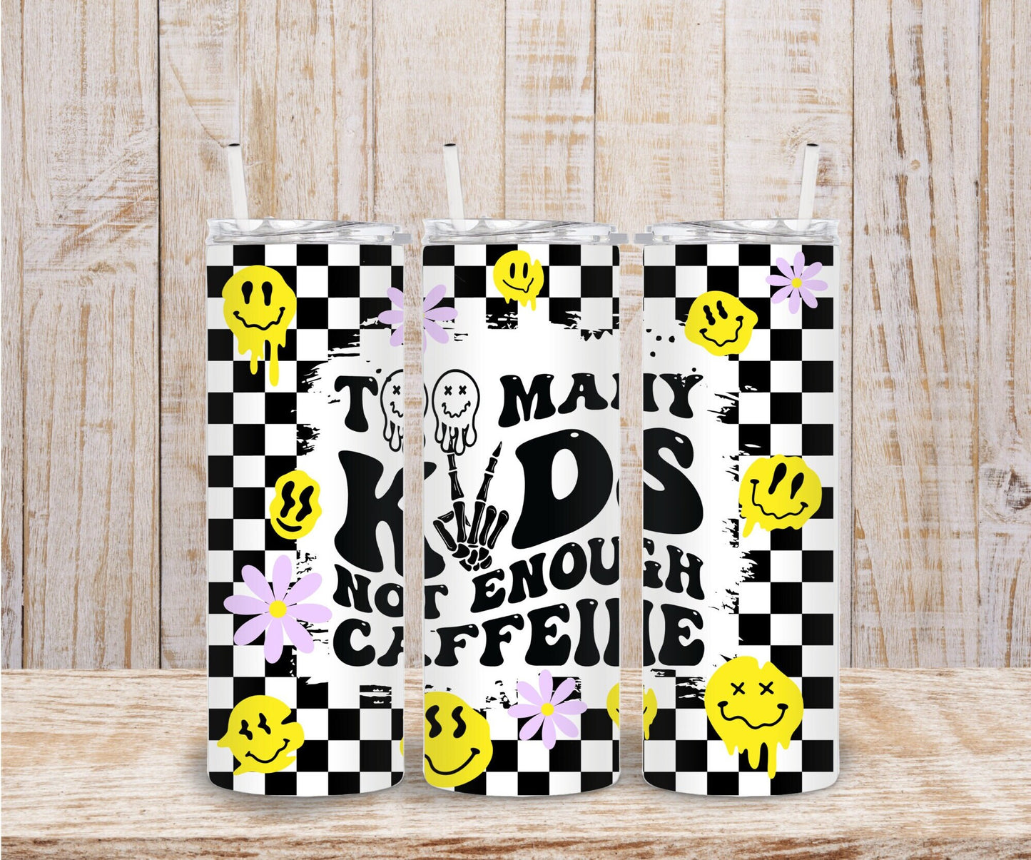 To many kids and not enough caffeine 20oz Skinny Tumbler