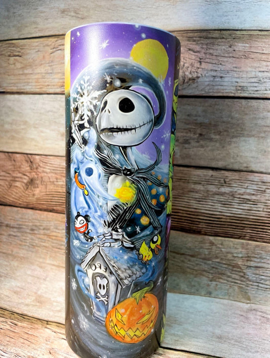 Jack skeleton, Nightmare before Christmas tumbler, Jack Skeleton, Halloween Tumbler, Sublimation Skinny Tumbler