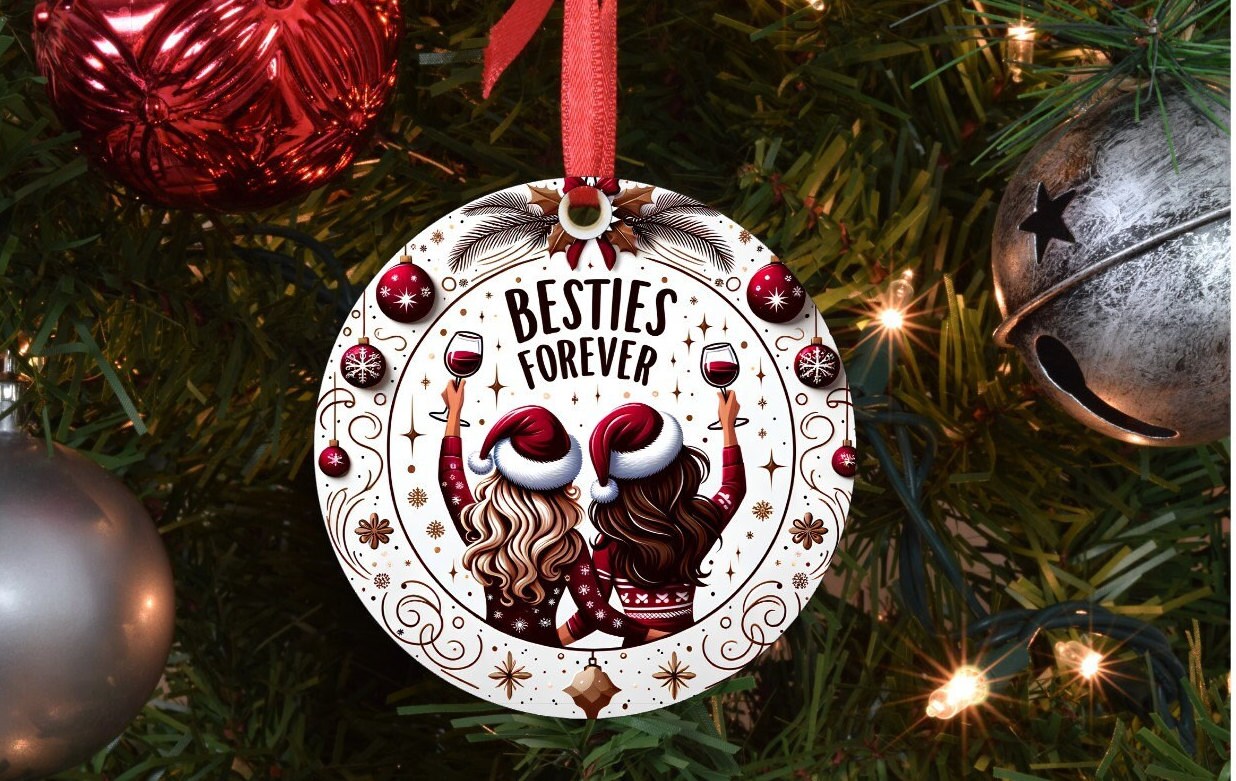 Besties Ornaments, Best Friends Ornaments, Christmas 2023