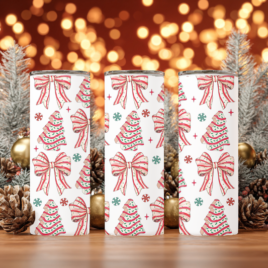 Christmas trees & Bows 20oz tumbler