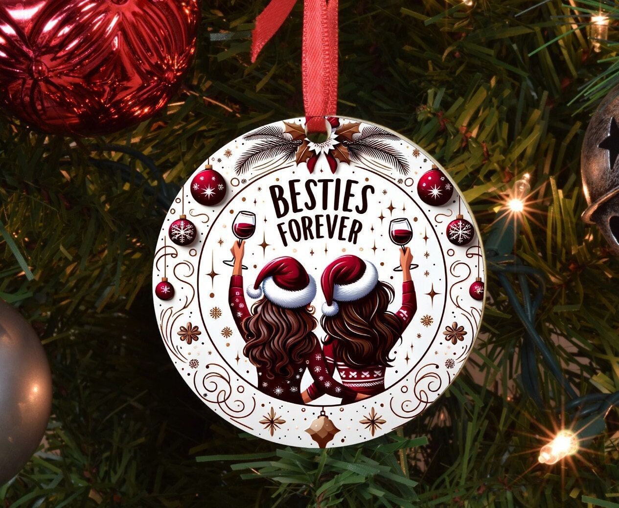 Besties Ornaments, Best Friends Ornaments, Christmas 2023