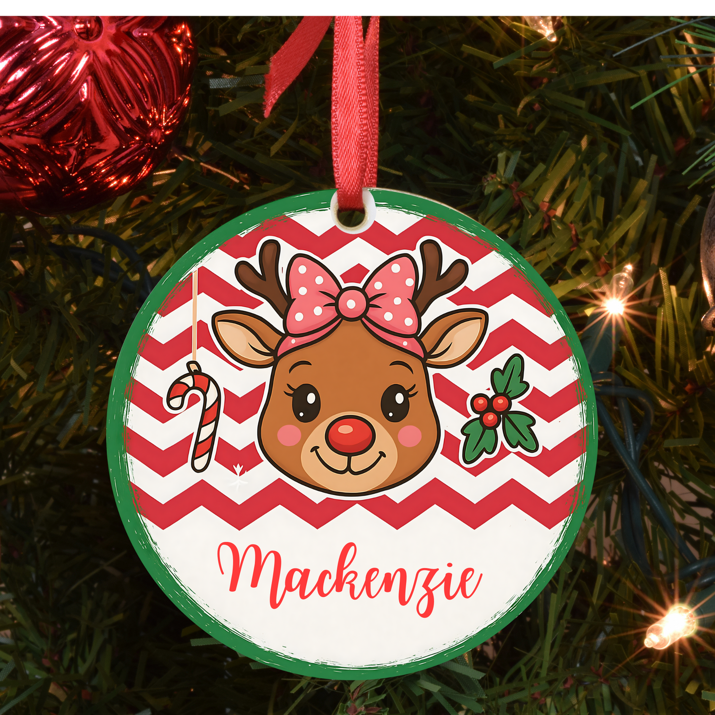 Kids Personalized Ornament Reindeer