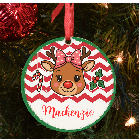 Kids Personalized Ornament Reindeer